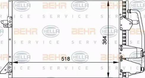 BEHR HELLA Service 8FC 351 035-701 - Конденсатор, кондиціонер autozip.com.ua