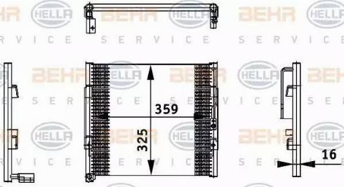 BEHR HELLA Service 8FC 351 035-731 - Конденсатор, кондиціонер autozip.com.ua