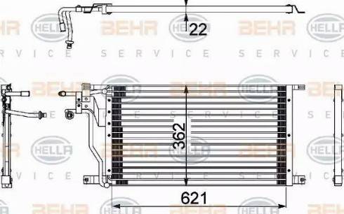 BEHR HELLA SERVICE 8FC 351 036-441 - Конденсатор, кондиціонер autozip.com.ua