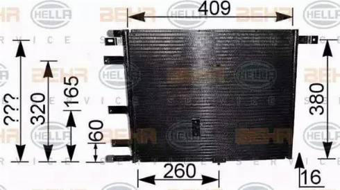 BEHR HELLA SERVICE 8FC 351 036-331 - Конденсатор, кондиціонер autozip.com.ua