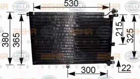 BEHR HELLA SERVICE 8FC 351 036-321 - Конденсатор, кондиціонер autozip.com.ua