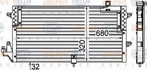 BEHR HELLA SERVICE 8FC 351 038-191 - Конденсатор, кондиціонер autozip.com.ua