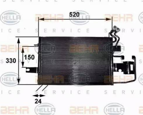 BEHR HELLA SERVICE 8FC 351 038-251 - Конденсатор, кондиціонер autozip.com.ua