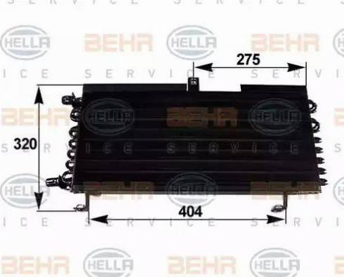 BEHR HELLA SERVICE 8FC 351 038-281 - Конденсатор, кондиціонер autozip.com.ua