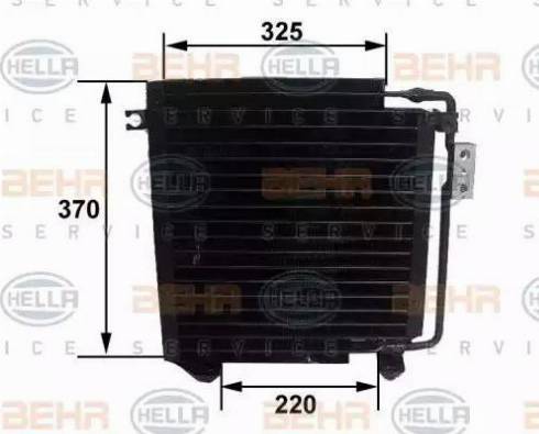 BEHR HELLA SERVICE 8FC 351 038-271 - Конденсатор, кондиціонер autozip.com.ua