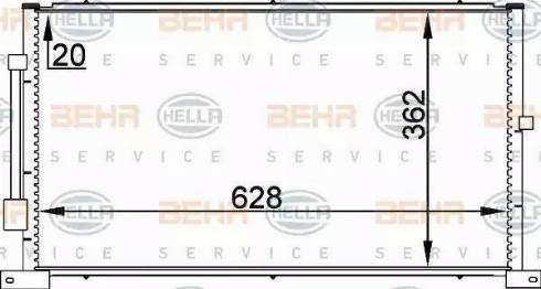 BEHR HELLA Service 8FC 351 038-714 - Конденсатор, кондиціонер autozip.com.ua