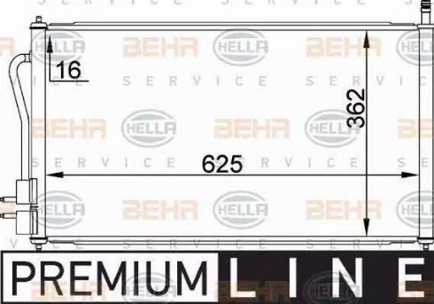 BEHR HELLA SERVICE 8FC 351 037-471 - Конденсатор, кондиціонер autozip.com.ua