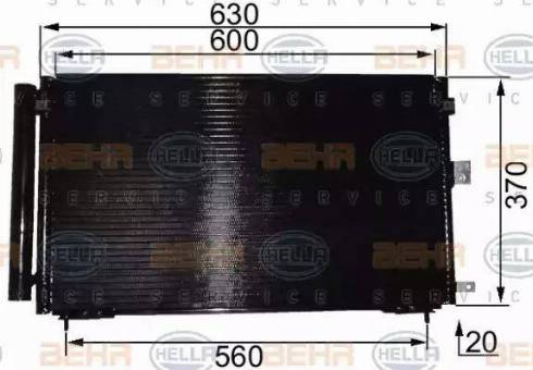 BEHR HELLA SERVICE 8FC 351 037-661 - Конденсатор, кондиціонер autozip.com.ua