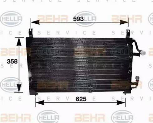 BEHR HELLA Service 8FC 351 037-111 - Конденсатор, кондиціонер autozip.com.ua