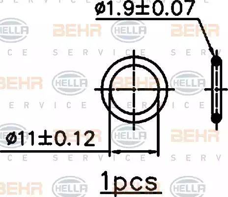 BEHR HELLA SERVICE 8FC 351 037-181 - Конденсатор, кондиціонер autozip.com.ua