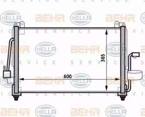 BEHR HELLA Service 8FC 351 024-141 - Конденсатор, кондиціонер autozip.com.ua