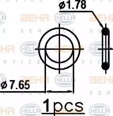 BEHR HELLA Service 8FC 351 343-364 - Конденсатор, кондиціонер autozip.com.ua