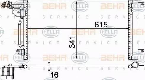 BEHR HELLA Service 8FC 351 309-134 - Конденсатор, кондиціонер autozip.com.ua