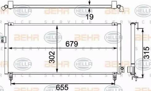 BEHR HELLA Service 8FC 351 304-161 - Конденсатор, кондиціонер autozip.com.ua