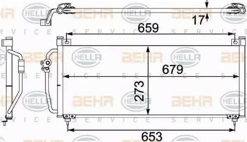 BEHR HELLA Service 8FC 351 304-111 - Конденсатор, кондиціонер autozip.com.ua