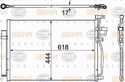 BEHR HELLA Service 8FC 351 304-311 - Конденсатор, кондиціонер autozip.com.ua