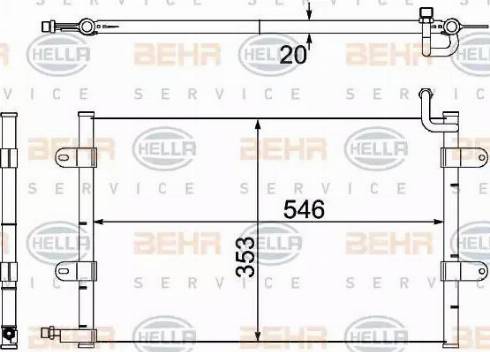 BEHR HELLA SERVICE 8FC 351 304-321 - Конденсатор, кондиціонер autozip.com.ua