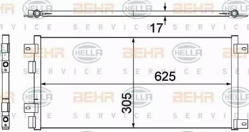 BEHR HELLA Service 8FC 351 305-681 - Конденсатор, кондиціонер autozip.com.ua