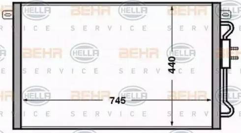 BEHR HELLA Service 8FC 351 305-191 - Конденсатор, кондиціонер autozip.com.ua