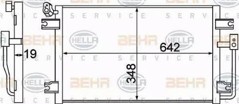 BEHR HELLA Service 8FC 351 305-301 - Конденсатор, кондиціонер autozip.com.ua