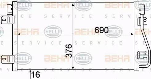 BEHR HELLA SERVICE 8FC 351 306-641 - Конденсатор, кондиціонер autozip.com.ua
