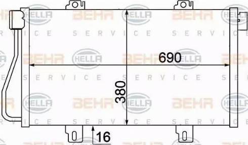 BEHR HELLA SERVICE 8FC 351 306-681 - Конденсатор, кондиціонер autozip.com.ua