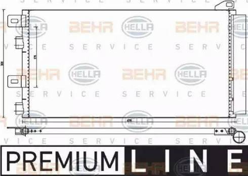 BEHR HELLA SERVICE 8FC 351 300-641 - Конденсатор, кондиціонер autozip.com.ua