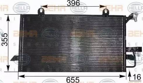 BEHR HELLA SERVICE 8FC 351 300-021 - Конденсатор, кондиціонер autozip.com.ua