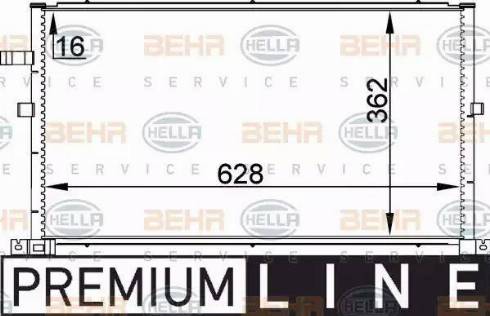 BEHR HELLA Service 8FC 351 300-321 - Конденсатор, кондиціонер autozip.com.ua