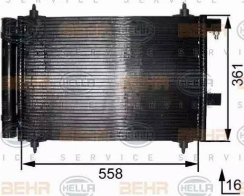 BEHR HELLA SERVICE 8FC 351 300-251 - Конденсатор, кондиціонер autozip.com.ua