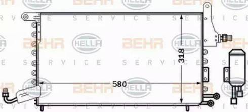 BEHR HELLA Service 8FC 351 301-541 - Конденсатор, кондиціонер autozip.com.ua
