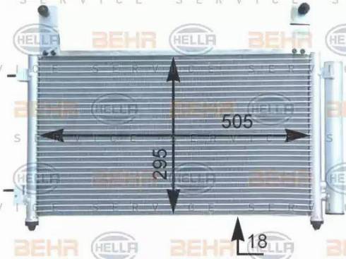 BEHR HELLA SERVICE 8FC 351 303-141 - Конденсатор, кондиціонер autozip.com.ua