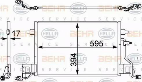 BEHR HELLA SERVICE 8FC 351 302-431 - Конденсатор, кондиціонер autozip.com.ua