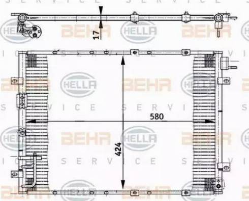 BEHR HELLA Service 8FC 351 302-141 - Конденсатор, кондиціонер autozip.com.ua