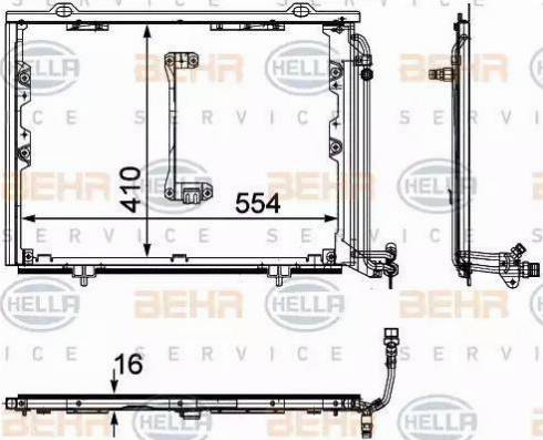 BEHR HELLA SERVICE 8FC 351 302-151 - Конденсатор, кондиціонер autozip.com.ua