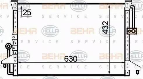 BEHR HELLA Service 8FC 351 307-141 - Конденсатор, кондиціонер autozip.com.ua