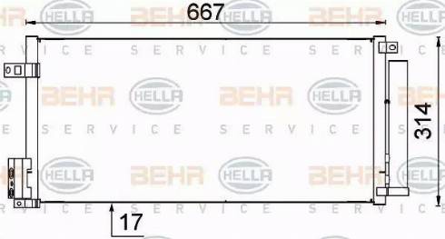 BEHR HELLA Service 8FC 351 319-161 - Конденсатор, кондиціонер autozip.com.ua