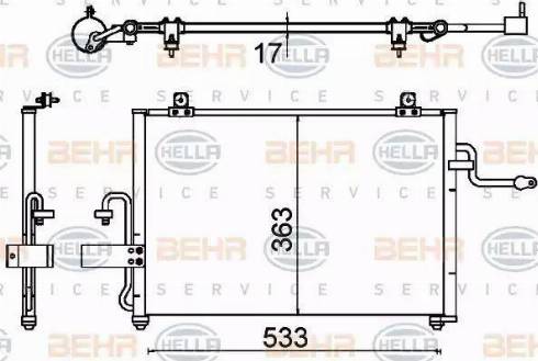 BEHR HELLA Service 8FC 351 310-731 - Конденсатор, кондиціонер autozip.com.ua