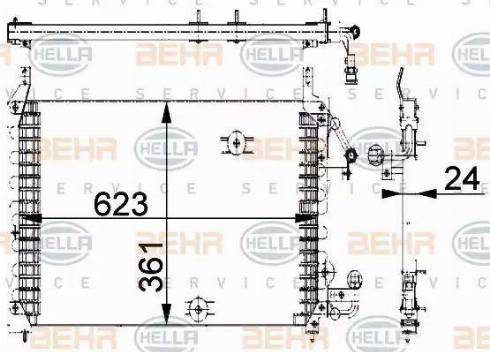 BEHR HELLA Service 8FC 351 318-031 - Конденсатор, кондиціонер autozip.com.ua