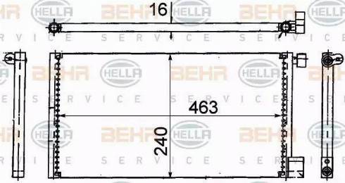 BEHR HELLA Service 8FC 351 318-771 - Конденсатор, кондиціонер autozip.com.ua