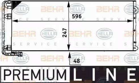 BEHR HELLA Service 8FC 351 317-611 - Конденсатор, кондиціонер autozip.com.ua