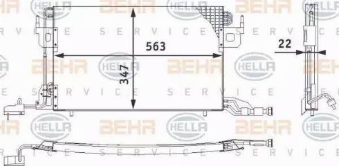 BEHR HELLA SERVICE 8FC 351 317-011 - Конденсатор, кондиціонер autozip.com.ua