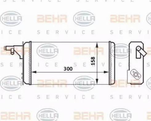 BEHR HELLA Service 8FH 351 024-251 - Теплообмінник, опалення салону autozip.com.ua