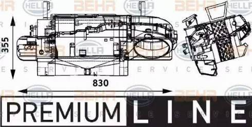 BEHR HELLA Service 8FH 351 314-531 - Теплообмінник, опалення салону autozip.com.ua