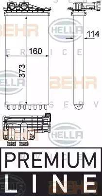 BEHR HELLA Service 8FH 351 315-581 - Теплообмінник, опалення салону autozip.com.ua