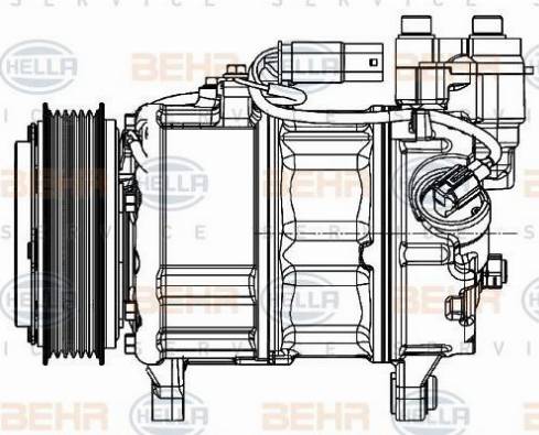 BEHR HELLA Service 8FK 351 007-231 - Компресор, кондиціонер autozip.com.ua