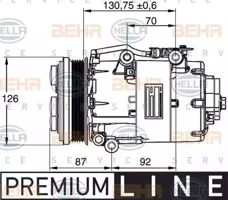 BEHR HELLA Service 8FK 351 113-441 - Компресор, кондиціонер autozip.com.ua