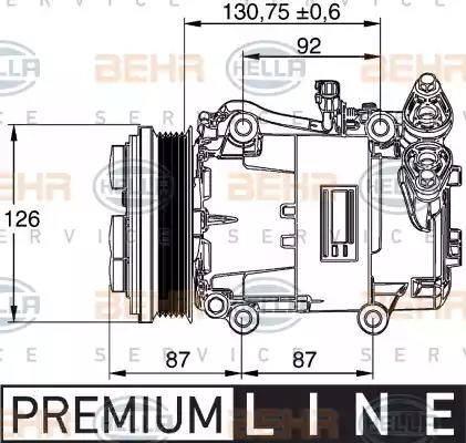 BEHR HELLA Service 8FK 351 113-451 - Компресор, кондиціонер autozip.com.ua