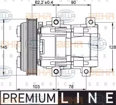 BEHR HELLA Service 8FK 351 113-101 - Компресор, кондиціонер autozip.com.ua