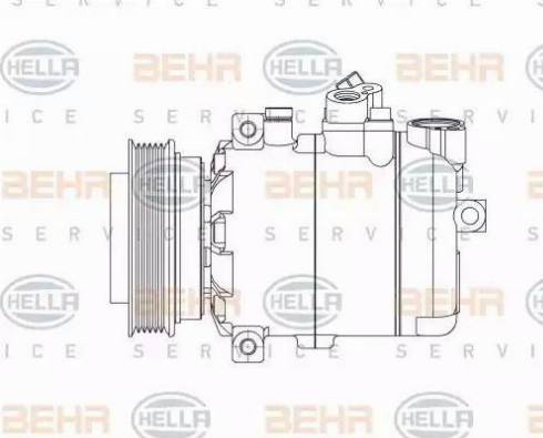 BEHR HELLA Service 8FK 351 132-081 - Компресор, кондиціонер autozip.com.ua